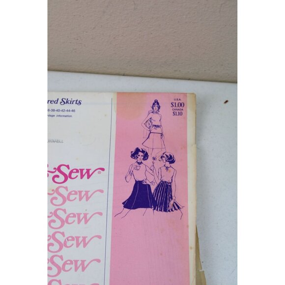 UNCUT Stretch & Sew Pattern 425 Gored Skirt Size 30 - Vintage 1967 93530 - Picture 2 of 4